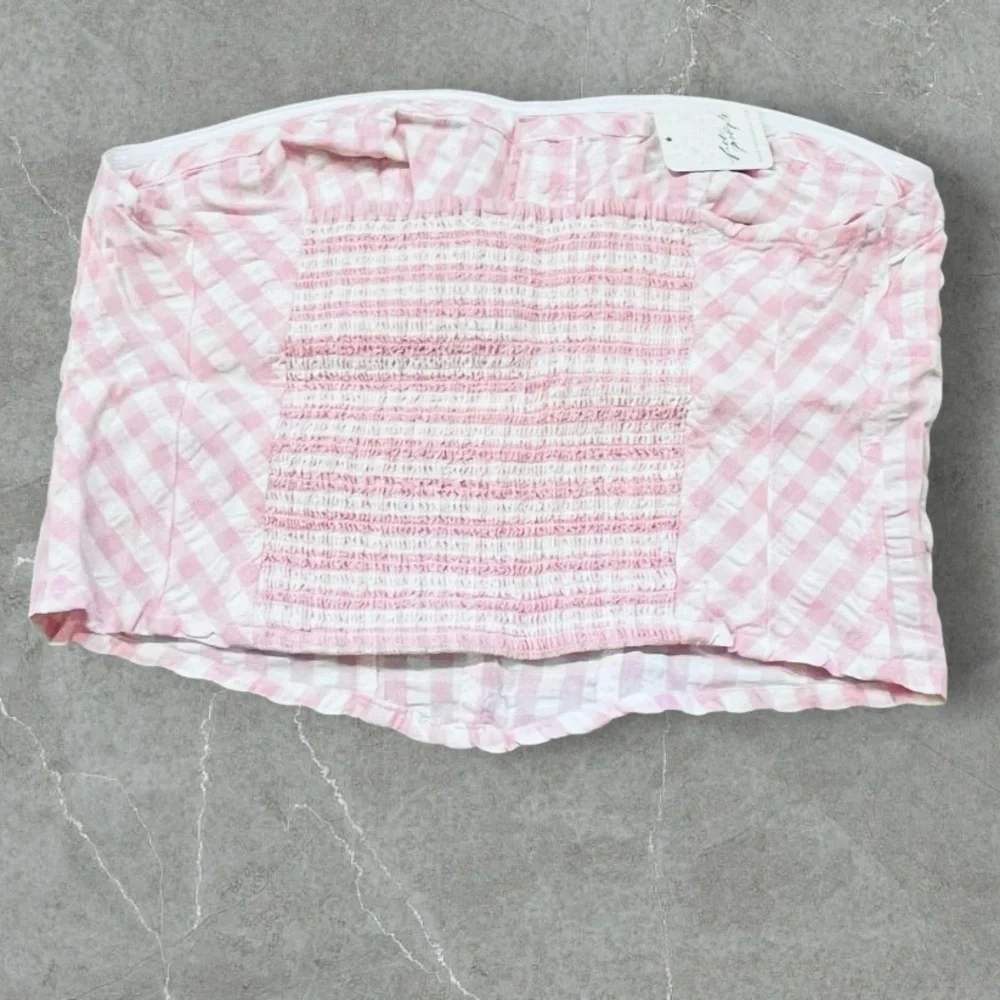 NWT Free People Leilani Gingham Tube Top
